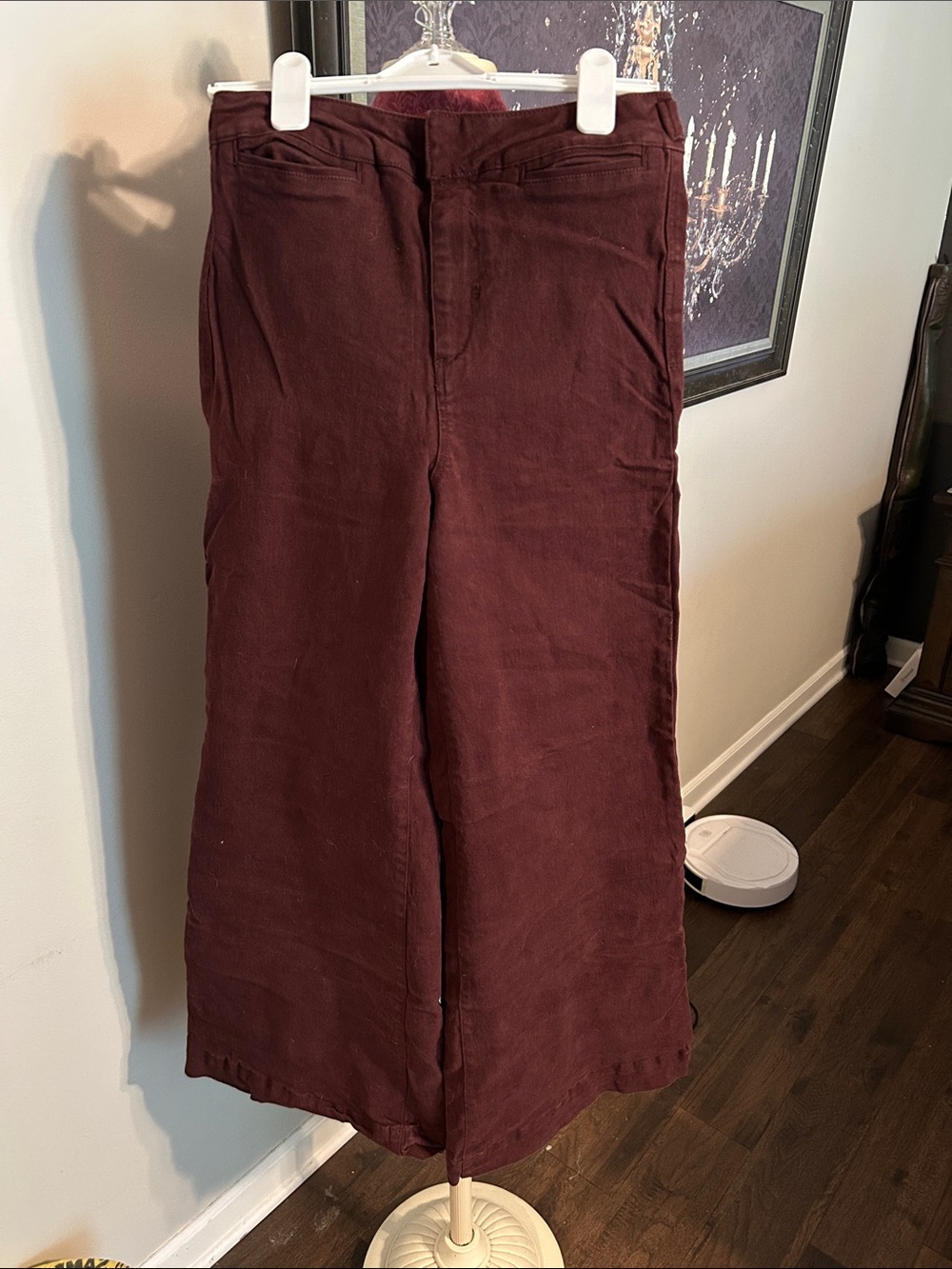 Woman’s Wide-Leg Pants in Deep Burgundy